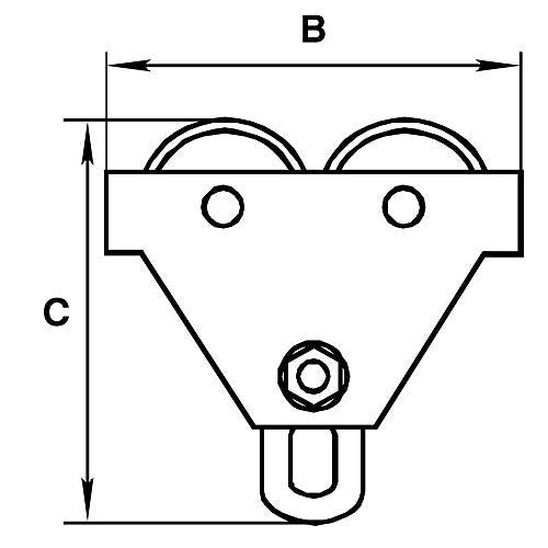 Jet 120112-1 Ton Vbt Series Manual Trolley - Clamps and Trolleys - Proindustrialequipment