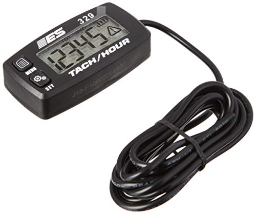 ESI 329 Black 2.5"x 1.3" x 1.5" Small Engine Tachometer/Hour Meter