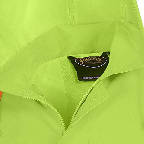 Pioneer CSA Heavy-Duty Waterproof High Visibility Long Coat, Liberal Fit with Full Back Vent, Yellow/Green, 2XL, V1081460-2XL - Clothing - Proindustrialequipment