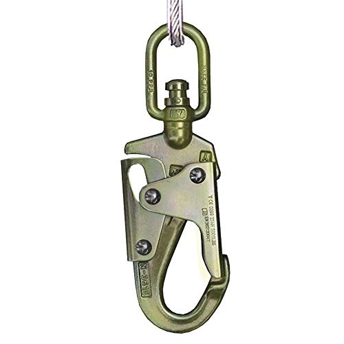 PeakWorks V845533020LE - Snap Hook 20' (6 m) 3/16" (5 mm) Galvanized Steel Cable - Aluminum Housing, Type 2 -Leading Edge Self-Retracting Lifelines (SRL) - Fall Protection - Proindustrialequipment