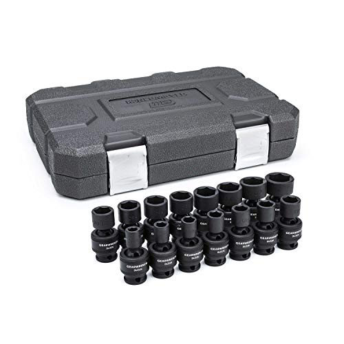 GearWrench 84918N 3/8-Inch Drive Metric Universal Impact Socket Set, 15-Piece