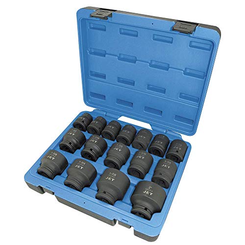 Jet 3/4-inch Drive, 16-Piece Regular SAE Professional Impact Socket Set, 6 Point, 610403 - Sockets and Tools Set - Proindustrialequipment