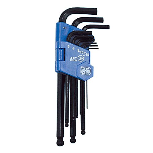 Jet 775184-9-Piece Metric Ball Nose Hex Key Set - Screw Drivers and Sets - Proindustrialequipment