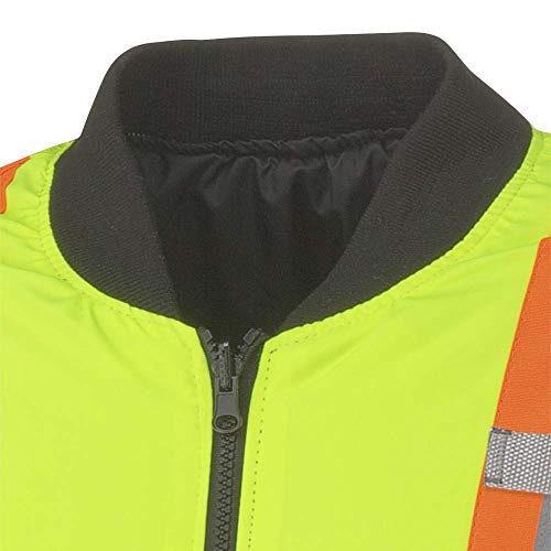 Pioneer V1120161-M Winter 6-in-1 Parka Jacket - 100% Waterproof hi-viz Rainwear, Yellow-Green, M - Clothing - Proindustrialequipment