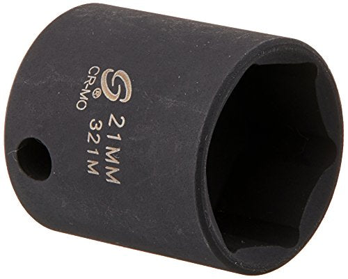 Sunex - Vaso de impacto de 21 mm con accionamiento de 3/8 de pulgada, 321 m