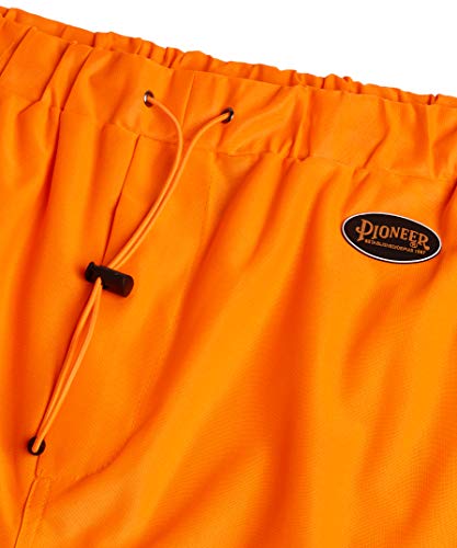 Pioneer Easy Boot Access 5 Pockets Work Pants, Adjustable Elastic Waist, Hi Vis and Reflective Stripe, Orange, 2XL, V1070350-2XL - Clothing - Proindustrialequipment