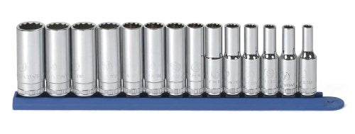 GearWrench 80562 14 Piece 3/8-Inch Drive 12 Point Deep Metric Socket Set