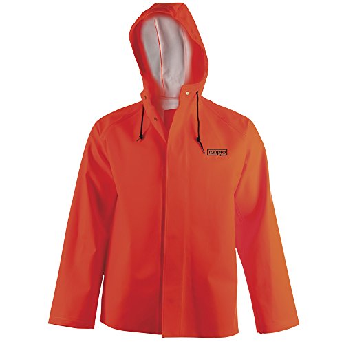 Pioneer V3246250-L Heavy-Duty Fishing Jacket - Marine/Fish Oil Resistant, Orange, L - Clothing - Proindustrialequipment