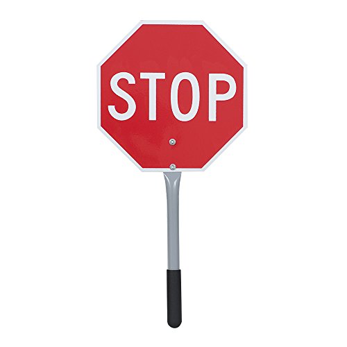 Pioneer V6020440-O/S 12” Stop/Slow Traffic Paddle Sign, Lightweight Red/Orange, 30,5 cm - Work Site and Traffic Safety - Proindustrialequipment