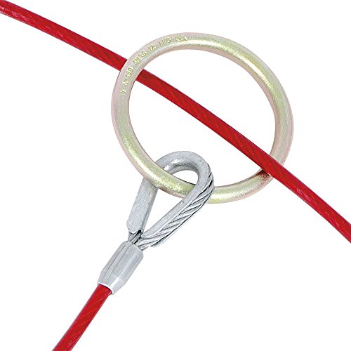 PeakWorks V8208604-4' (1.2 m) Cable Anchor Sling - 1/4" PVC Coated Galvanized Cable - Fall Protection - Proindustrialequipment