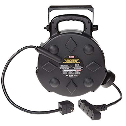 Bayco SL-8906 Retractable Polymer Reel with All Weather Cord, 50' - Proindustrialequipment