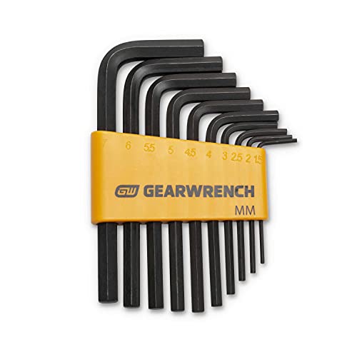 GEARWRENCH 10 Piece Short Arm Metric Hex Key Set - 83501