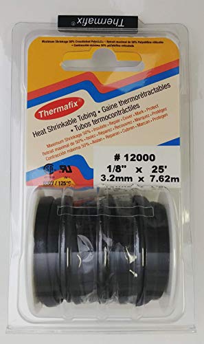 Single Wall Heat Shrinkable Tubing - TFX 1/8" X 25' Black Spool