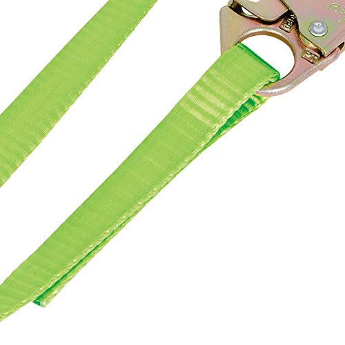 PeakWorks 4' (1.2 m) - 2 Snap Hooks - Fall Arrest Restraint Lanyard Connector, 1" (25 mm) Webbing, V815404 - Fall Protection - Proindustrialequipment