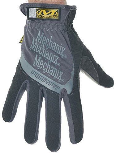 FastFit Work Gloves, Black/Gray, Large