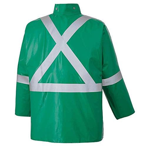 Pioneer V2241940-XS Chemical Resistant FR Reflective Safety Jacket - Waterproof, Green XS - Clothing - Proindustrialequipment