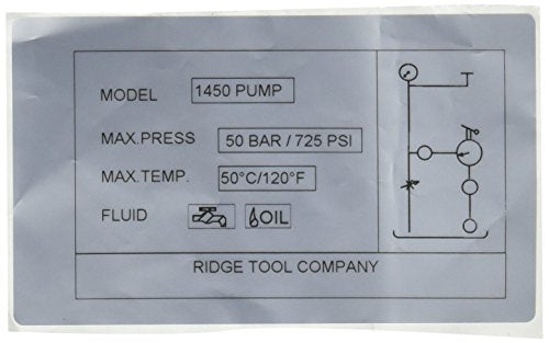 Ridgid 51102 Schematic 1450 Decal - Plumbing Tools - Proindustrialequipment