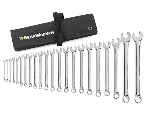 GearWrench 81916 21 Piece Metric Combination Wrench Set, Chrome, info