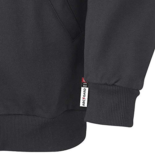 Pioneer V2570270-S Flame Resistant Heavyweight Safety Hoodie, Zip Style, Black, S - Clothing - Proindustrialequipment