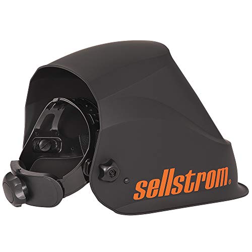 Sellstrom S26400 Premium Series Welding Helmet with Extra Large Blue Lens Technology ADF - Black/Orange - Fall Protection - Proindustrialequipment