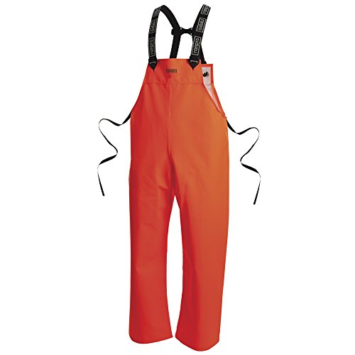 Pioneer V3246850-L Pioneer FL Snapper Rain Bib Pant, Abrasion and Tear Resistant, Orange, L - Clothing - Proindustrialequipment