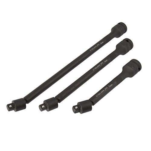 STEELMAN PRO 79989 3 pièces entraînement 1/2", adaptateur d'extension à impact pivotant 3/8", extensions 6", 9", 12"