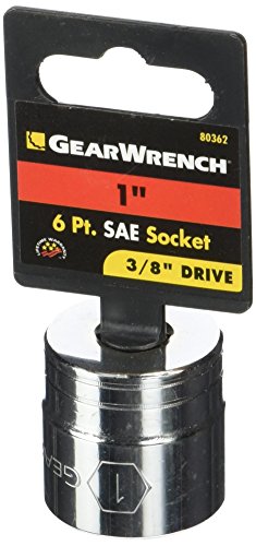 GEARWRENCH 3/8" Drive Standard SAE Socket 1", 6 Point - 80362