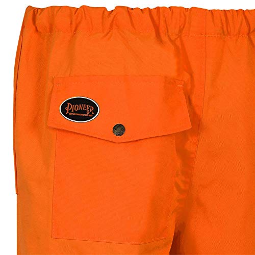 Pioneer Heavy-Duty CSA Waterproof Work Pants, Elastic Waist, Hi Vis and Reflective Stripe, Orange, M, V1110350-M - Clothing - Proindustrialequipment