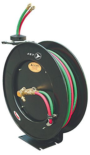 JET 391746 - 1/4" x 50' Retractable Oxy-Acetylene Air Hose Reel - Heavy Duty - Organization - Proindustrialequipment