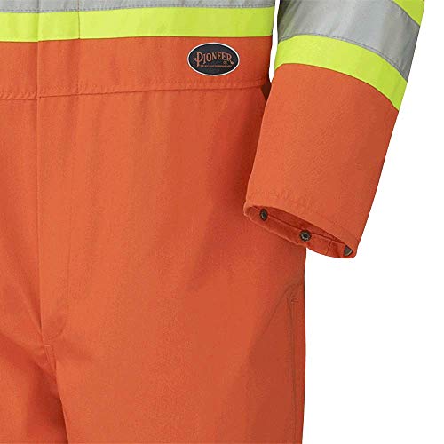 Pioneer CSA Action Back Flame Resistant ARC 2 Work Coverall, Hi Vis 100% Cotton, Elastic Waist, Orange, 40, V2520250-40 - Clothing - Proindustrialequipment