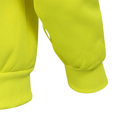 Pioneer V1060460-XL High Visibility Safety Hoodie, Polyester Fleece, Yellow-Green, XL - Clothing - Proindustrialequipment