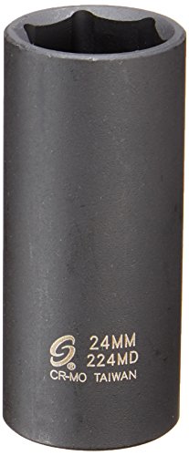 Sunex International 224MD 1/2" Deep Impact Socket, 24mm - Proindustrialequipment