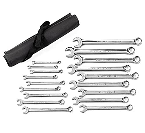 GearWrench 81920 Jeu de 18 clés mixtes sans cliquet à motif long métrique