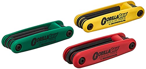 Bondhus 12533 Triple Pack GorillaGrip Fold up Tool with ProGuard Finish, 2mm-8mm - Proindustrialequipment