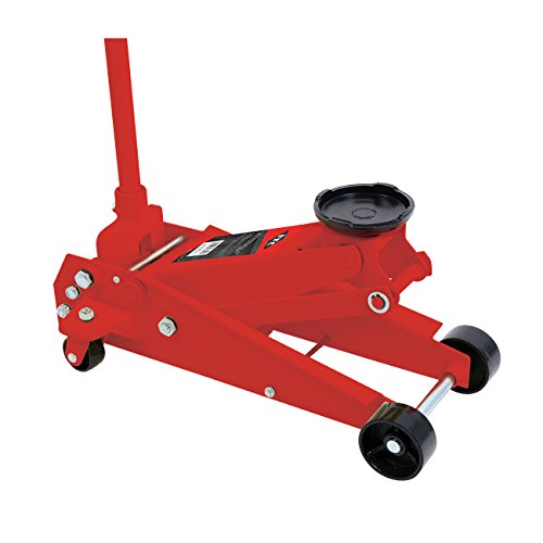 ITC Professional 3 Ton Hydraulic Auto Service Floor Jack, Rear Swivel Castors and Overloading Prevention Valve, 24827 - Proindustrialequipment