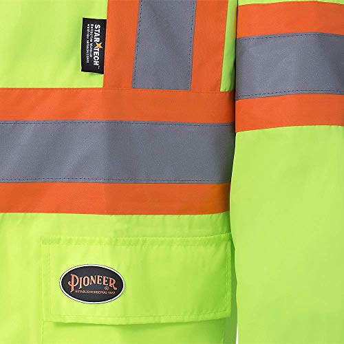 Pioneer V1080360-2XL 150D Hi-Viz Oxford Poly/PU Waterproof Suit - Hi-Viz Yellow/Green, 2XL - Clothing - Proindustrialequipment