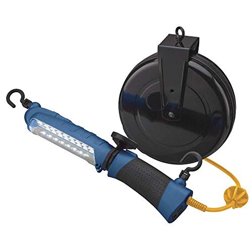 StarTech 849871 25 Ft Cord Reel with Led Work Light - Jet - Proindustrialequipment