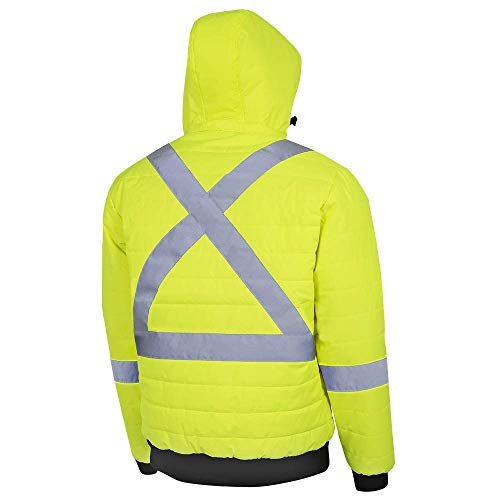 Pioneer V1170260-2XL Hi-Viz Puffy Jacket, Hi-Viz Yellow/Green, 2XL - Clothing - Proindustrialequipment