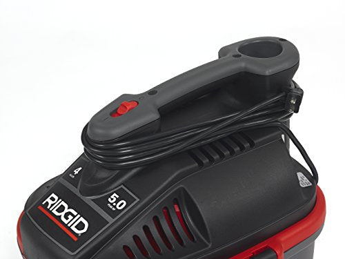 Ridgid 50313 Portable Wet/Dry Vacuum, 4 Gallon, Red - Vaccum Bags - Proindustrialequipment