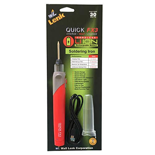 Fer à souder rechargeable au lithium-ion Quick FX3 de Wall Lenk