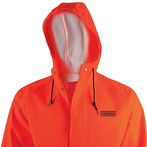 Pioneer V3246250-L Heavy-Duty Fishing Jacket - Marine/Fish Oil Resistant, Orange, L - Clothing - Proindustrialequipment