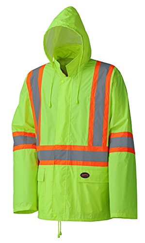 Pioneer V1080160-XL Waterproof Lightweight Jacket and Pants Combo, Rainsuit, Yellow-Green, XL - Clothing - Proindustrialequipment