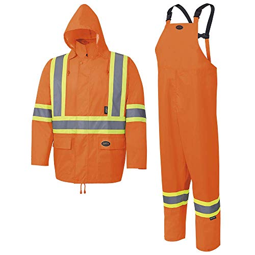 Pioneer V1080360-XL 150D Hi-Viz Oxford Poly/PU Waterproof Suit - Hi-Viz Yellow/Green, XL - Other Protection - Proindustrialequipment