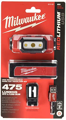 Milwaukee Electric Tools 2111-21 Lampe frontale rechargeable USB rouge