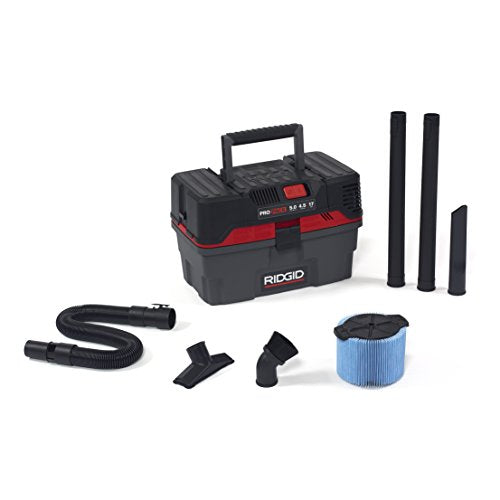 Ridgid 50318 Pro Pack Wet/Dry Vacuum, 5 Gallon, Red - Plumbing Tools - Proindustrialequipment