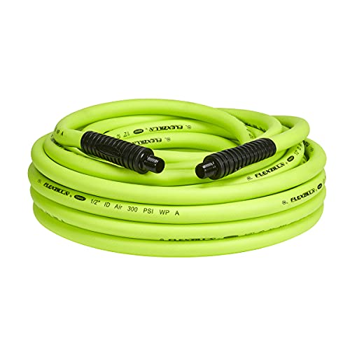 Legacy HFZ1250YW3 Manufacturing Flexzilla 1/2-Inchx50-Feet Zillagreen Air Hose with 3/8-Inch MNPT Ends and Bend Restrictors