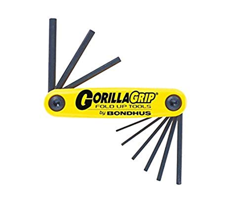 Bondhus 12585 GorillaGrip« Set of 5 Hex Fold-Up Keys, Sizes 3/16-3/8-Inch - Proindustrialequipment