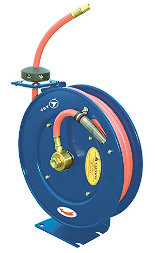 Jet 391721-3/8" X 25-Feet Retractable Air/Water Hose Reel – Heavy Duty - Jet - Proindustrialequipment