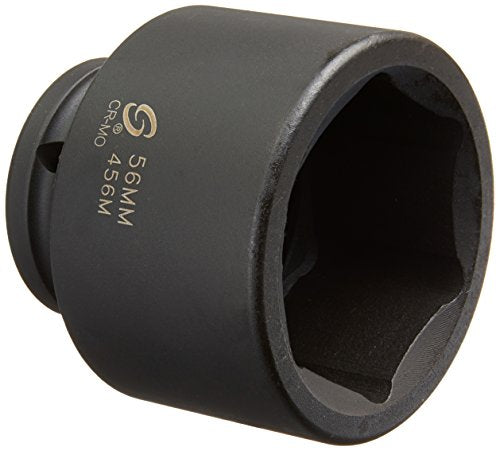 Sunex 456M 3/4-Inch Drive Standard 6 Point Metric Impact Socket 56-Mm