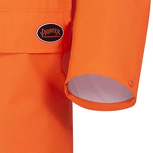 Pioneer CSA Heavy-Duty Waterproof High Visibility Long Coat, Liberal Fit with Full Back Vent, Orange, L, V1081450-L - Clothing - Proindustrialequipment